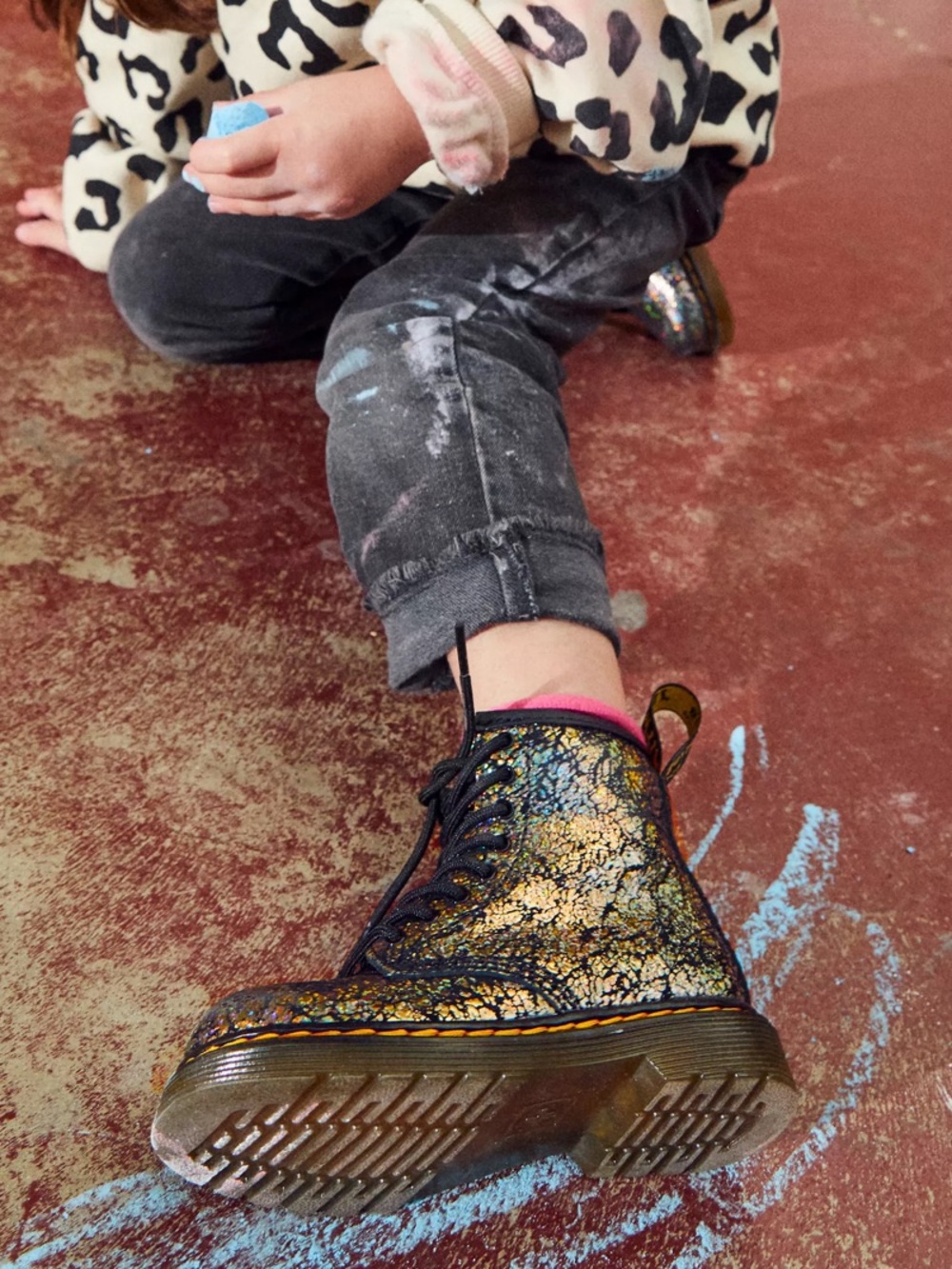 Doc Marten Silver
CRINKLE METALLIC LACE UP BOOTS